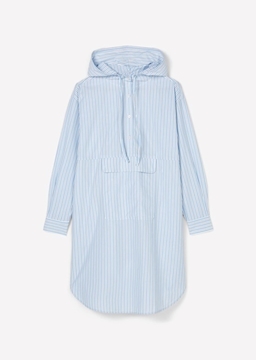 Picture of HOODED SHIRT DRESS MADE OF STRIPED POPLIN