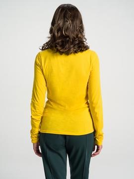 Picture of LONG SLEEVE POLO NECK TOP, SLIM FIT MADE OF ORGANIC COTTON SINGLE JERSEY FABRIC