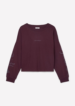 Picture of HEAVY JERSEY LONG SLEEVE TOP WITH A PRINT MADE FROM ORGANIC COTTON