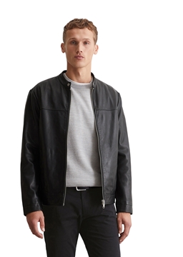 Picture of Leather jacket regular made from soft leather