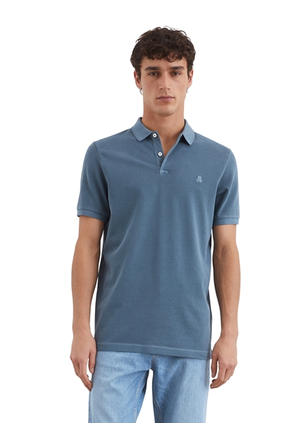 Picture of Piqué shaped polo shirt made from organic cotton stretch