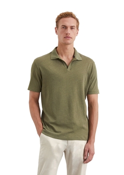 Picture of Polo shirt jersey regular made from organic cotton and linen