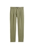 Picture of Linen pants model Osby jogger pleats with elastic waistband