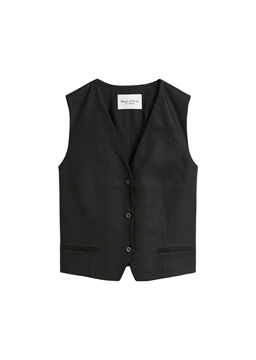 Picture of Vest regular made from linen-viscose stretch