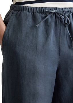 Picture of Linen joggpants straight with elastic waistband