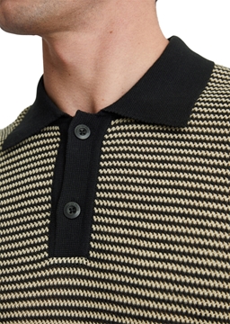 Picture of Regular knit polo shirt made from an organic cotton-linen blend