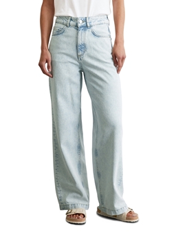 Picture of Denim trouser, wide fit, regular length, high waist, twisted sideseam detail
