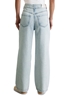 Picture of Denim trouser, wide fit, regular length, high waist, twisted sideseam detail