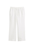 Picture of Linen joggpants straight with partially elasticated waistband