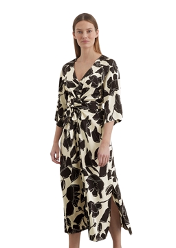 Picture of Wrap dress regular made from viscose satin stretch
