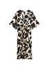 Picture of Wrap dress regular made from viscose satin stretch