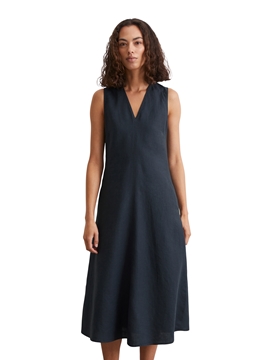 Picture of Sleeveless linen dress shaped flared A-line cut