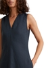 Picture of Sleeveless linen dress shaped flared A-line cut