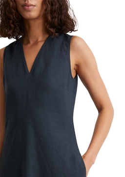 Picture of Sleeveless linen dress shaped flared A-line cut