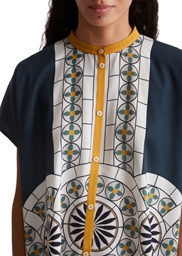 Picture of Relaxed sleeveless print blouse from ECOVERO™ by LENZING™