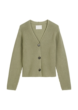 Picture of V-neck cardigan relaxed made from heavyweight organic cotton