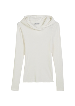 Picture of Hooded longsleeve regular made from soft ribbed jersey