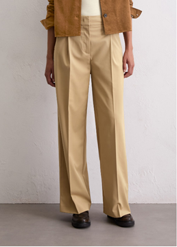 Picture of Wide Leg Pants made from wool blend twill