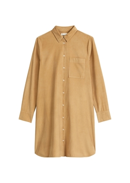 Picture of Relaxed shirt dress made from fine corduroy
