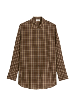 Picture of Check blouse oversize made from an organic cotton/lyocell mix