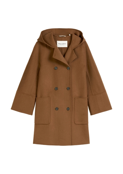 Picture of Hooded coat relaxed made from a double-face wool blend