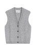 Picture of Sleeveless knitted vest relaxed made from a soft virgin wool blend