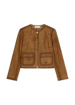 Picture of Leather jacket regular made from soft goatskin suede