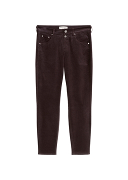 Picture of Fine corduroy pants model Theda boyfriend cropped made from organic cotton modal stretch
