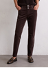 Picture of Fine corduroy pants model Theda boyfriend cropped made from organic cotton modal stretch