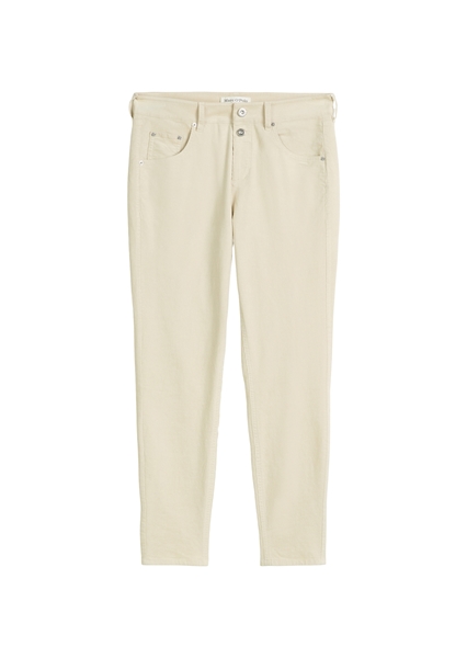 Picture of Fine corduroy pants model Theda boyfriend cropped made from organic cotton modal stretch