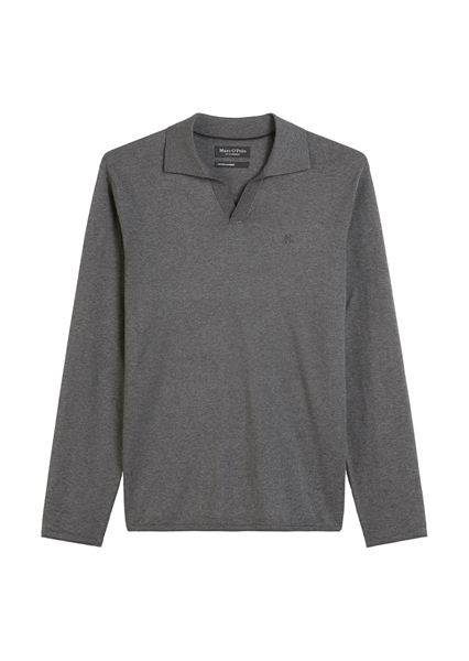 Picture of Regular polo neck sweater made from an organic cotton-cashmere blend