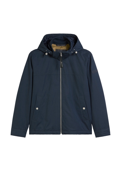 Picture of Regular hooded blouson made from water-repellent technical poly cotton