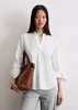 Picture of Regular tunic blouse made from papertouch poplin