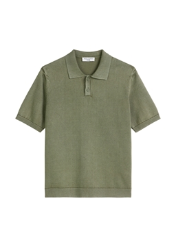 Picture of Relaxed knit polo shirt made from pure organic cotton