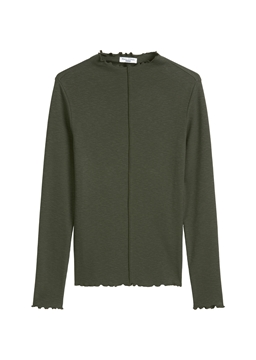 Picture of Ribbed longsleeve slim made from organic cotton stretch jersey