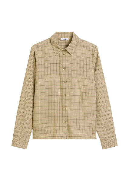 Picture of Loose check blouse in soft flannel fabric