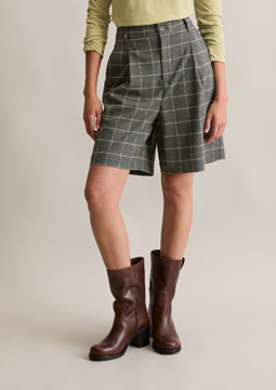 Picture of Checked Bermuda wide with recycled polyester and viscose