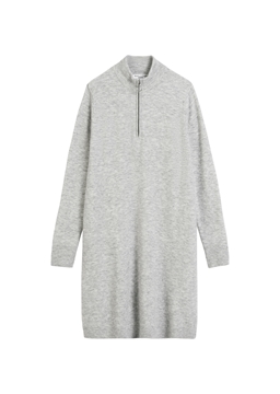 Picture of Regular troyer-style knit dress made from a soft virgin wool blend