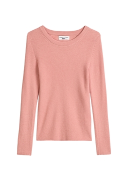 Picture of Rib knit sweater slim made from a soft virgin wool blend