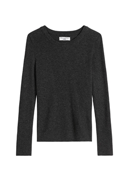 Picture of Rib knit sweater slim made from a soft virgin wool blend