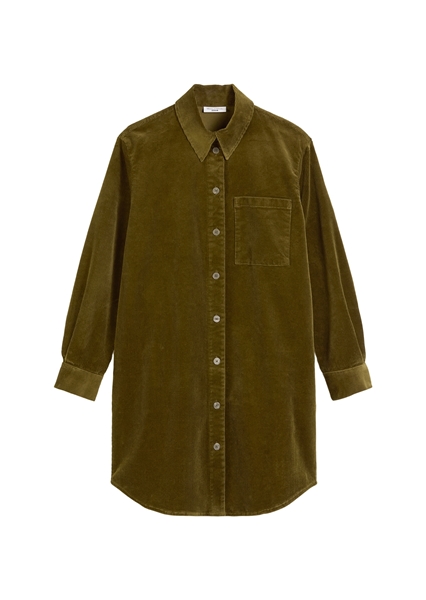 Picture of Relaxed corduroy shirt dress made from organic cotton stretch