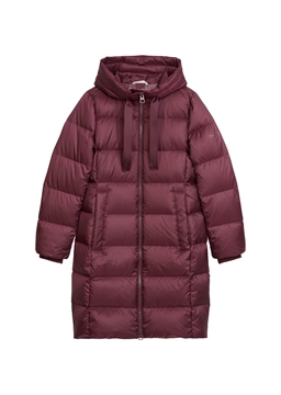 Picture of Hooded down coat shaped with water-repellent surface