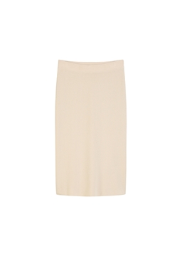 Picture of Rib knit skirt shaped made from a soft virgin wool blend