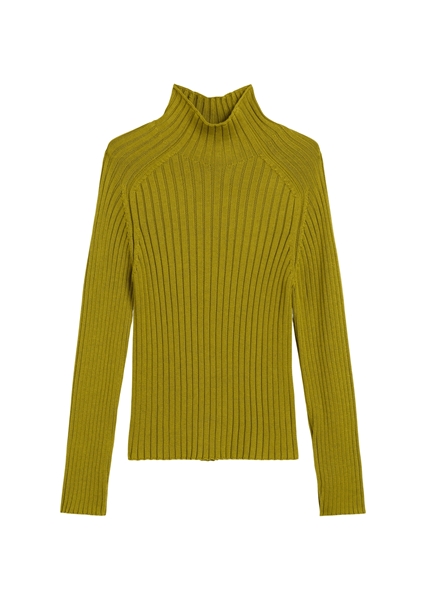 Picture of Turtleneck sweater slim made from heavy weight cotton