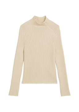 Picture of Turtleneck sweater slim made from heavy weight cotton