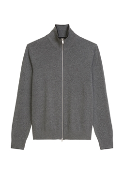 Picture of Zipper cardigan regular made from an organic cotton/virgin wool blend