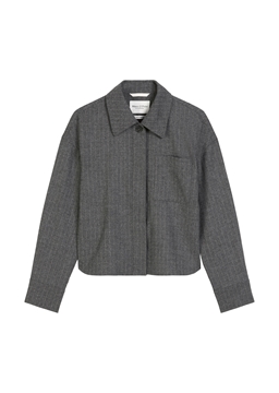 Picture of Regular pinstripe jacket made from wool-viscose blend stretch