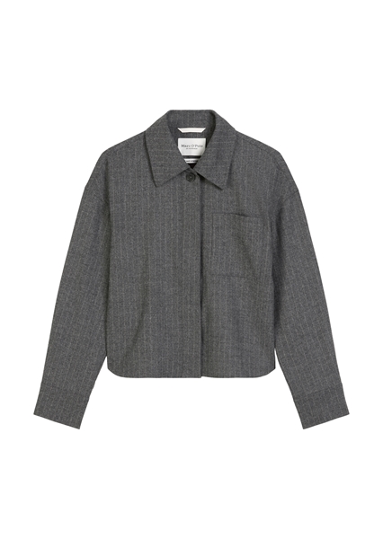 Picture of Regular pinstripe jacket made from wool-viscose blend stretch