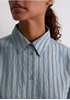 Picture of Crinkle striped blouse relaxed cropped from LENZING™ ECOVERO™