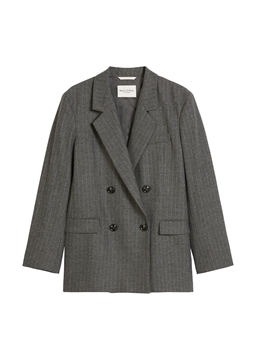 Picture of Straight pinstripe blazer made from wool-viscose blend stretch